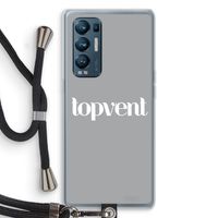 Topvent Grijs Wit: Oppo Find X3 Neo Transparant Hoesje met koord