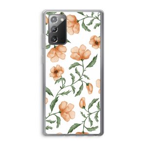 Peachy flowers: Samsung Galaxy Note 20 / Note 20 5G Transparant Hoesje