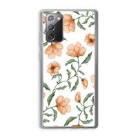 Peachy flowers: Samsung Galaxy Note 20 / Note 20 5G Transparant Hoesje