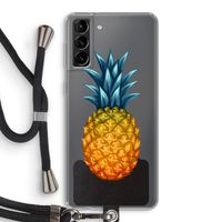Grote ananas: Samsung Galaxy S21 Plus Transparant Hoesje met koord