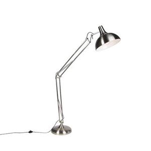 QAZQA Design vloerlamp staal - Hobby