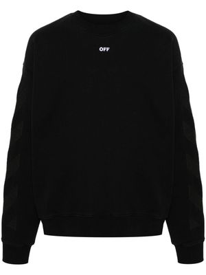 Off-White sweat en coton à rayures Diag - Noir