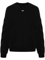 Off-White sweat en coton à rayures Diag - Noir - thumbnail