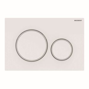 Bedieningsplaat Geberit Sigma 20 2-Toets Spoeling Mat Wit Glans Wit