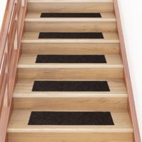 VidaXL Trapmatten zelfklevend 15 stuks 76x20 cm bruin rechthoekig