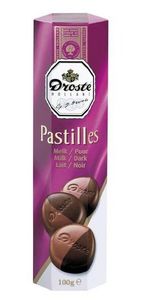 Droste Droste Chocolade Pastilles Koker Melk/Puur 85 Gram