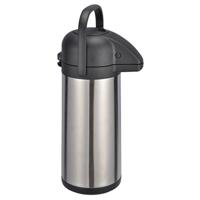 RVS thermosfles of isoleerkan van 3 liter - zilver - koffiekan - 40 cm - dubbelwandig - thumbnail