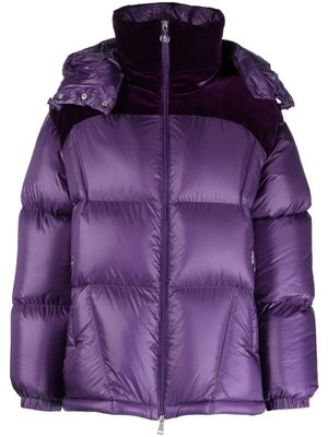 Moncler doudoune Meandre à panneaux en velours - Violet