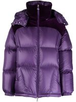 Moncler Meandre velvet-panelled padded jacket - Violet - thumbnail