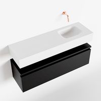 Toiletmeubel Mondiaz Andor | 100 cm | Meubelkleur Urban | Lex vrijhangend wastafel Talc Rechts | Zonder kraangat