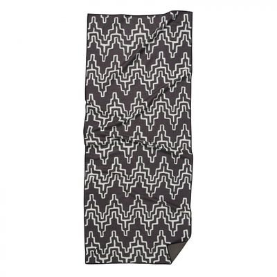 Nomadix badhanddoek Teton 75 x 180 cm polyester zwart/wit Nomadix badhanddoek Teton 75 x 180 cm polyester zwart/wit