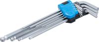 BGS technic hexagon socket wrench set extra long with ball head 1.5 - 10 mm 9 pcs.