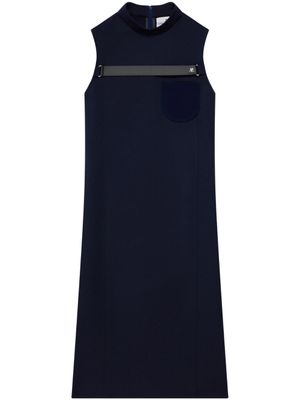 Courrèges robe mi-longue à détails de sangles - Bleu