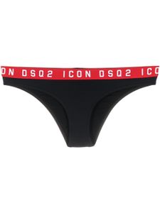 DSQUARED2 bas de bikini à bande logo - Noir