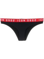 DSQUARED2 bas de bikini à bande logo - Noir