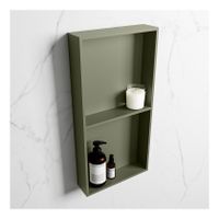 Wandnis Solid Surface Easy | In- en opbouw | 30x60x8 cm | 2 vakken | Army