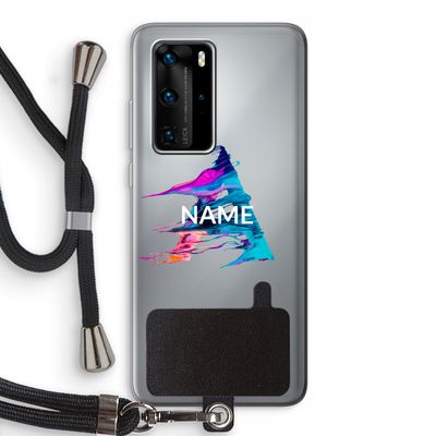 Abstract Spectrum: Huawei P40 Pro Transparant Hoesje met koord