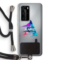Abstract Spectrum: Huawei P40 Pro Transparant Hoesje met koord