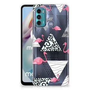 Motorola Moto G60 TPU Hoesje Flamingo Triangle