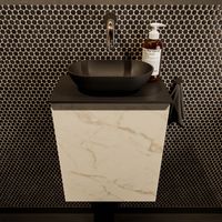 Mondiaz Fowy toiletmeubel 40cm Carrara met blad en waskom urban midden zonder kraangat