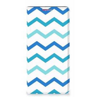 Motorola Moto G60s | Hoesje met Magneet | Zigzag Blauw