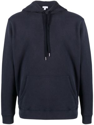 Sunspel hoodie en coton à lien de resserrage - Bleu