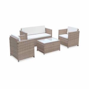 sweeek - Wicker loungeset 4 plaatsen