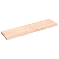 Wandschap 120x30x4 cm onbehandeld massief eikenhout