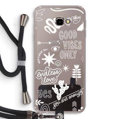 Good vibes: Samsung Galaxy J4 Plus Transparant Hoesje met koord
