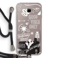 Good vibes: Samsung Galaxy J4 Plus Transparant Hoesje met koord