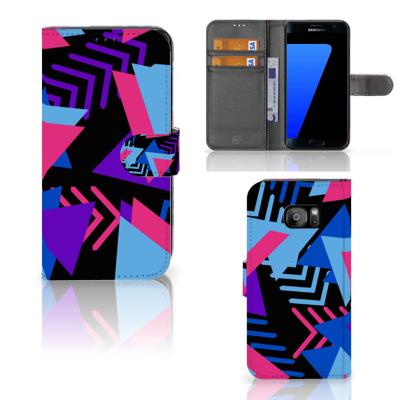 Samsung Galaxy S7 Edge | Book Case | Funky Triangle