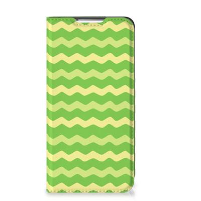 Samsung Galaxy S22 | Hoesje met Magneet | Waves Green