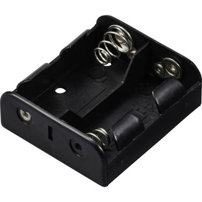 TRU COMPONENTS TC-13220492 Batterijhouder Aantal cellen: 2 C (baby) Drukknopaansluiting (l x b x h) 63 x 54 x 22 mm
