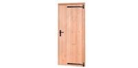 Douglas enkele dichte deur, rechtsdraaiend, Zwart beslag 90x201 cm Douglas enkele dichte deur, rechtsdraaiend, Zwart beslag 90x201 cm
