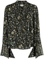 Zadig&Voltaire blouse en soie Taika Bali à fleurs - Noir