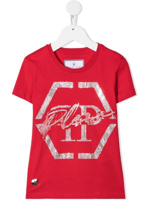 Philipp Plein Junior t-shirt Hexagon - Rouge