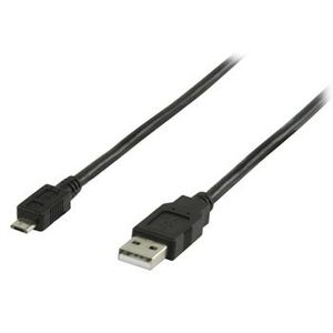 Valueline VLCP60500B10 Usb 2.0 Usb A Male - Usb Micro B Male Kabel 1,00 M Zwart