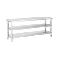 RVS werktafel - ECO - 200 x 60 cm - 231 kg - tussenplank - Royal Catering