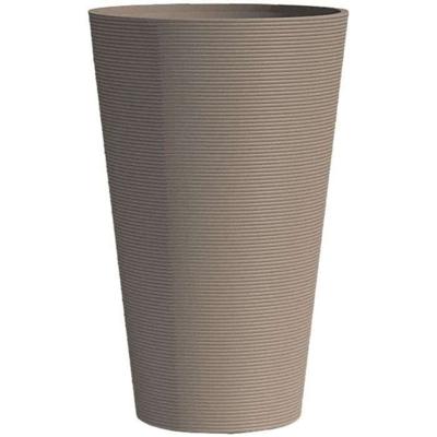 Hoge bloempot - GARDEN ID - Green Care Sense Tall Taupe - 55 cm - 10 jaar garantie - 100% gerecycled - UV- en vorstbestendig