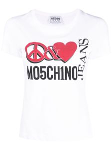 MOSCHINO JEANS logo-print cotton T-shirt - Blanc