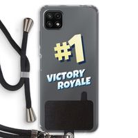 Victory Royale: Samsung Galaxy A22 5G Transparant Hoesje met koord