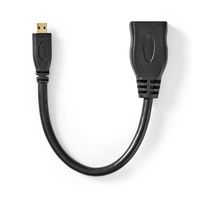 Nedis High Speed ??HDMI-Kabel met Ethernet | 0.2 m | 1 stuks - CVGP34790BK02 CVGP34790BK02 Nedis High Speed ??HDMI-Kabel met Ethernet | 0.2 m | 1 stuks - CVGP34790BK02 CVGP34790BK02