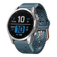 Flower siliconen bandje - Grijsblauw - Garmin Fenix 7s/6s/5s / Instinct 2s / Epix Pro Gen 2 (42mm)