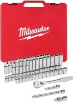 Milwaukee Ratel + doppen set 3/8 Drive 56 pct ratel + dopsleutelset SAE + Metric - 4932464946 Milwaukee Ratel + doppen set 3/8 Drive 56 pct ratel + dopsleutelset SAE + Metric - 4932464946