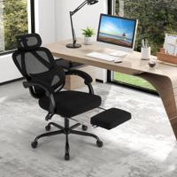 Ergonomische Bureaustoel met Intrekbare Voetensteun Bureaustoel met Verstelbare Rugleuning Bureaustoel voor Thuis