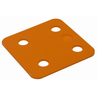 GB drukplaat zonder sleuf 2 x70x70mm oranje etiket; 48 per zak | 240 stuks - 17534702