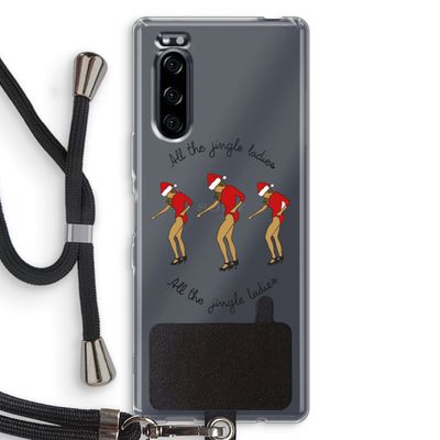 Jingle Ladies: Sony Xperia 5 Transparant Hoesje met koord