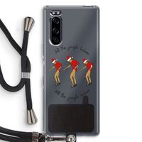 Jingle Ladies: Sony Xperia 5 Transparant Hoesje met koord