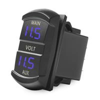 B3170 10-60V Switch Shape Double Display Voltage Tester with LED Display Light (Blue)