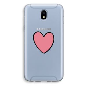 Hartje: Samsung Galaxy J5 (2017) Transparant Hoesje